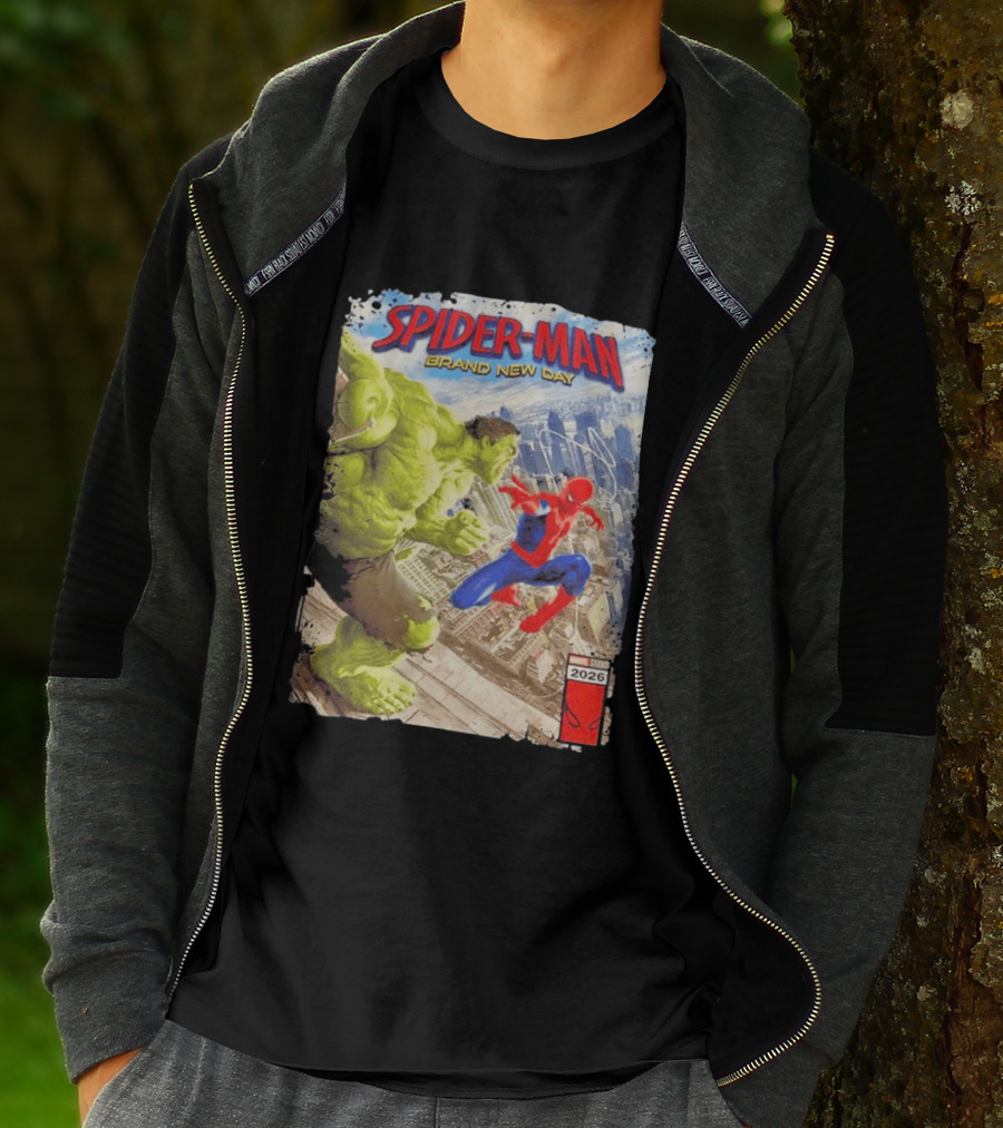 Spider Man Brand New Day Marvel 2026 Spider Man Vs Hulk Epic Showdown T-Shirt