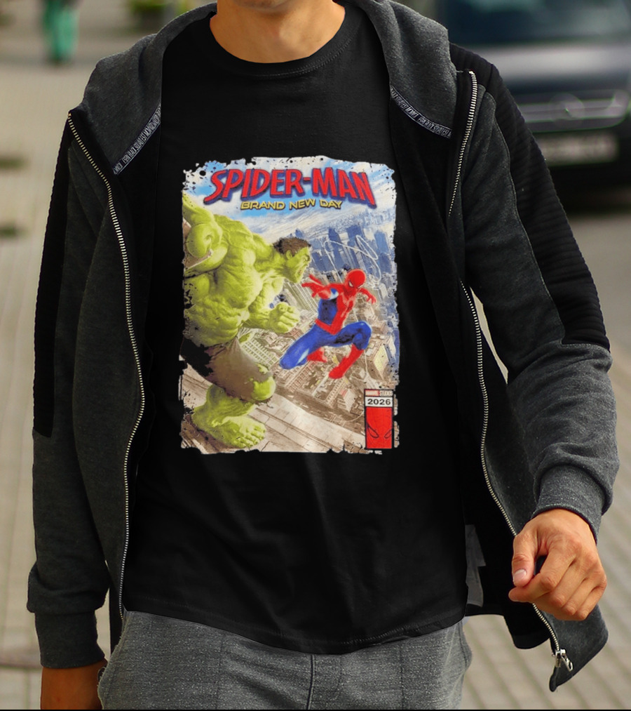 Spider Man Brand New Day Marvel 2026 Spider Man Vs Hulk Epic Showdown T-Shirt
