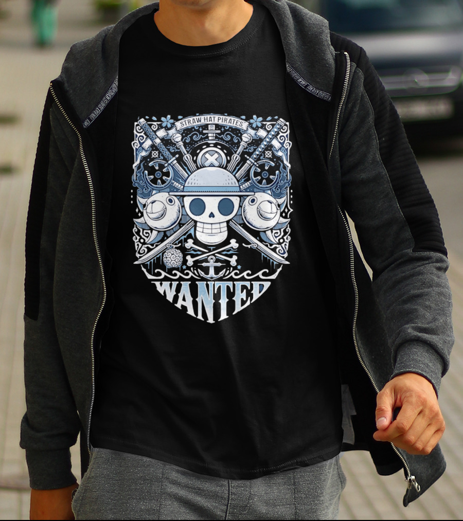 Straw Hat Pirates Skull Wanted T-Shirt