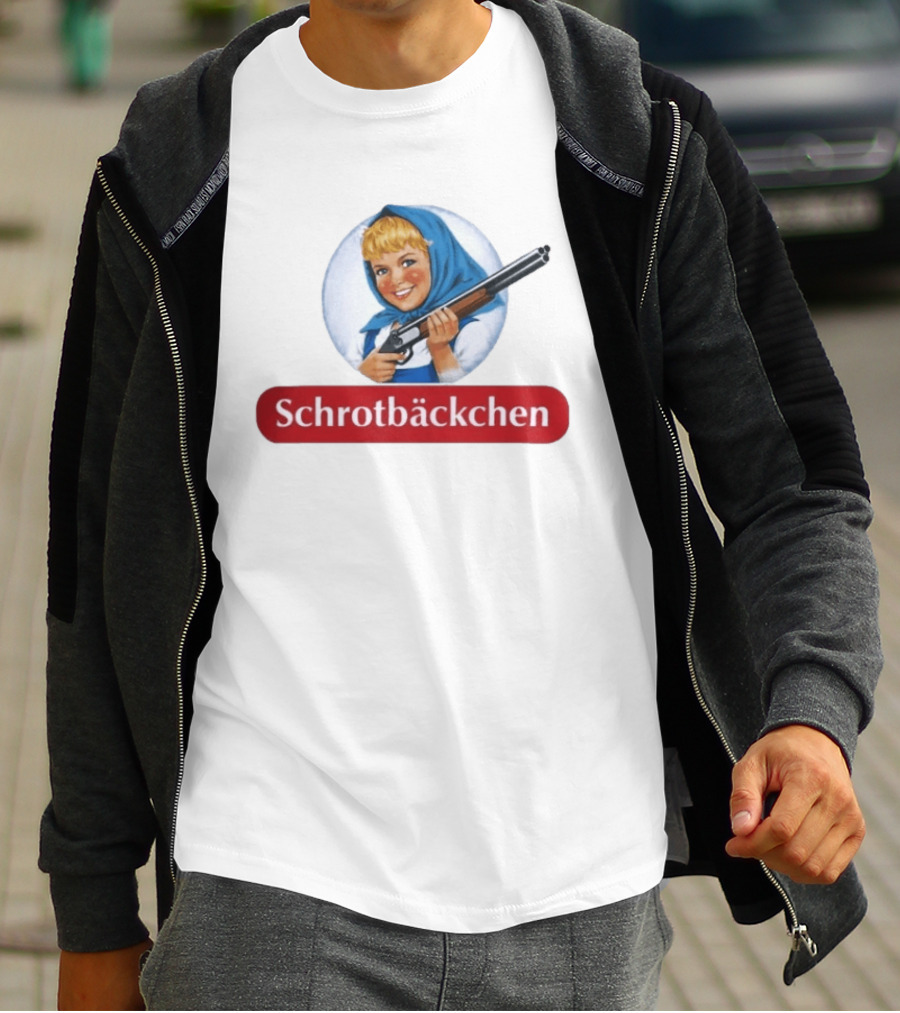 Versager Clothing Schrotbäckchen Girl With Blue Hood And Shotgun T-Shirt