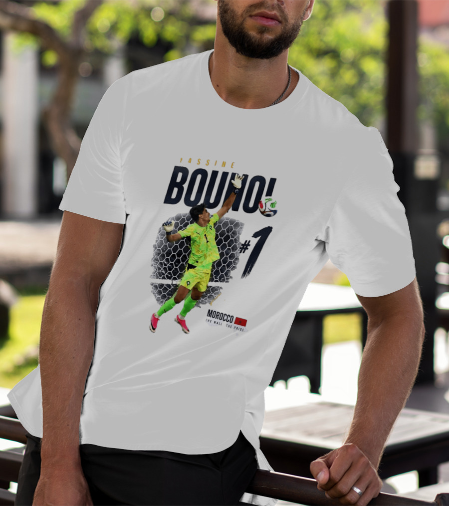 Yassine Bounou Morocco Goalkeeper The Wall The Pride Save Number 1 T-Shirt