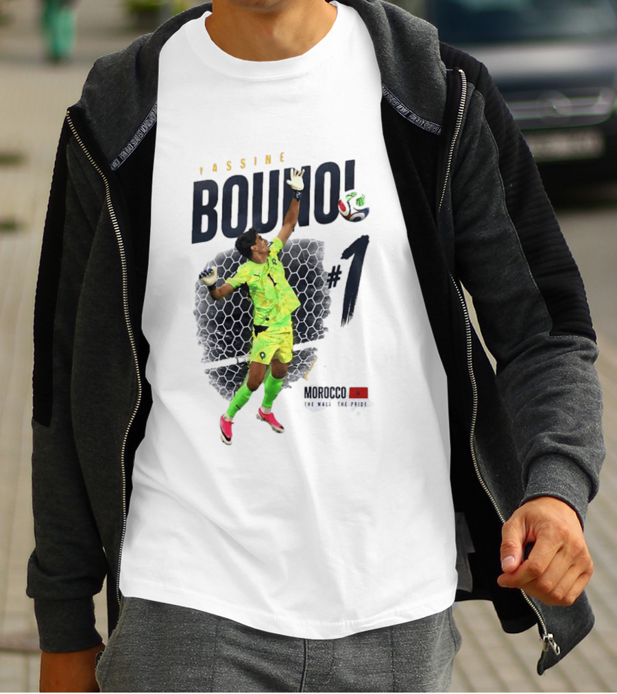 Yassine Bounou Morocco Goalkeeper The Wall The Pride Save Number 1 T-Shirt