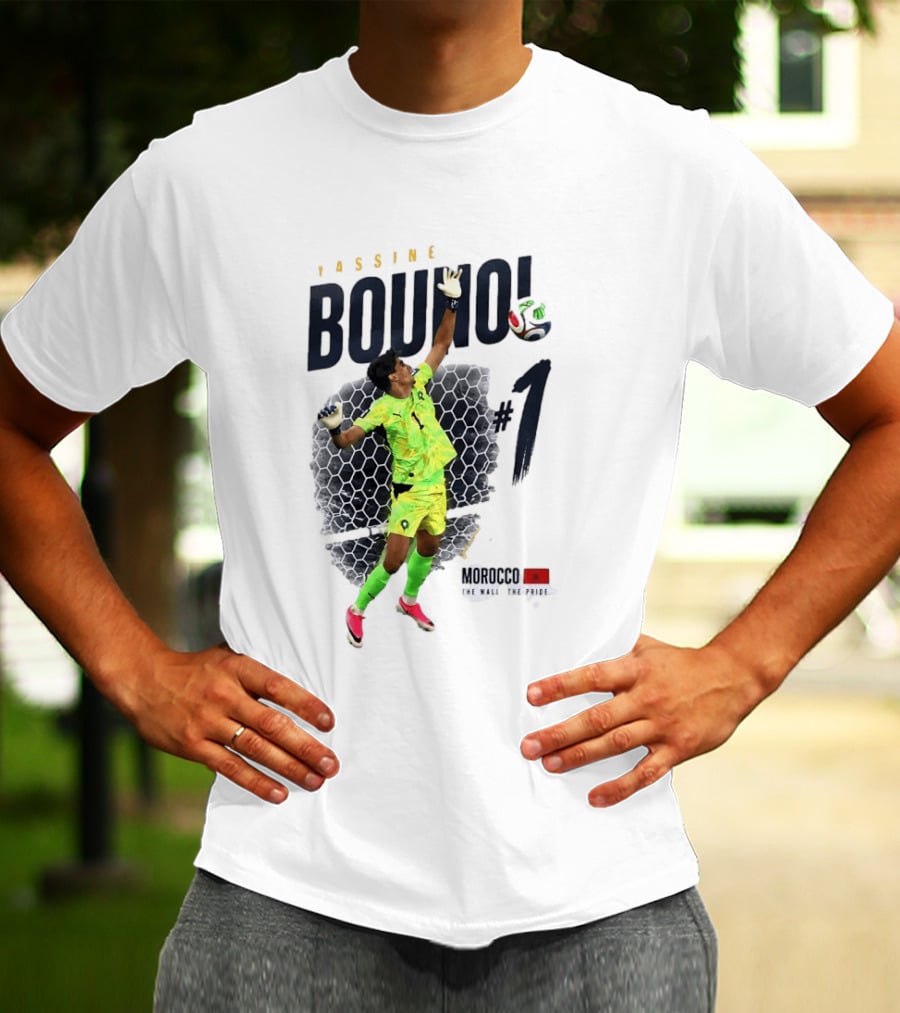 Yassine Bounou Morocco Goalkeeper The Wall The Pride Save Number 1 T-Shirt