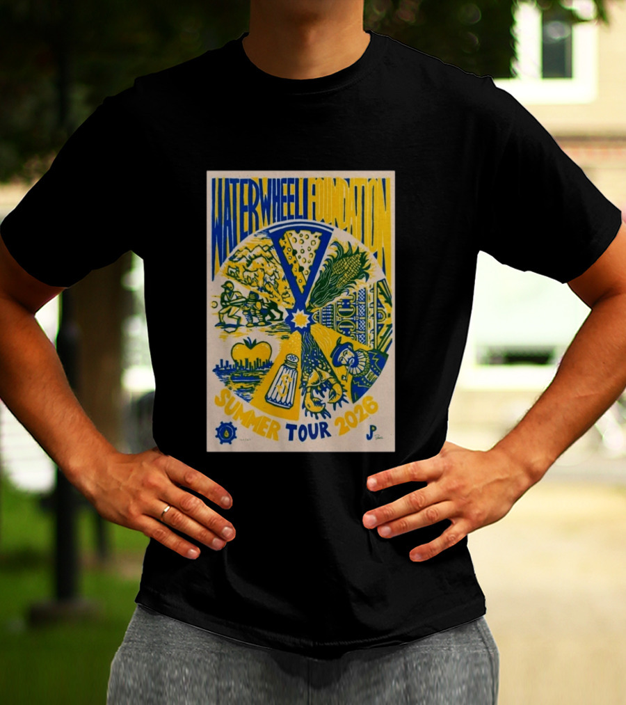 WaterWheel Foundation Summer Tour 2026 Salt Shaker Apple Corn T-Shirt