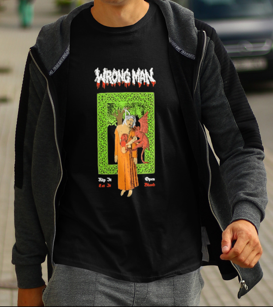Wrong Man Rip It Or Die Open Death T-Shirt
