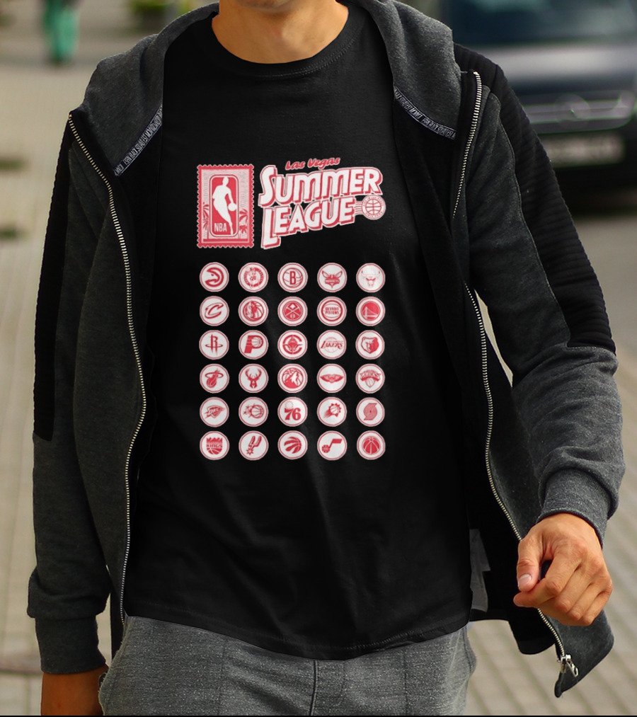 Las Vegas Summer League NBA Team Logos Collection T-Shirt