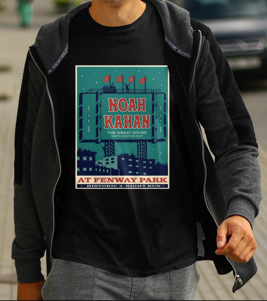 Noah Kahan The Great Divide Tour 2026 Fenway Park July 7 8 10 11 T-Shirt