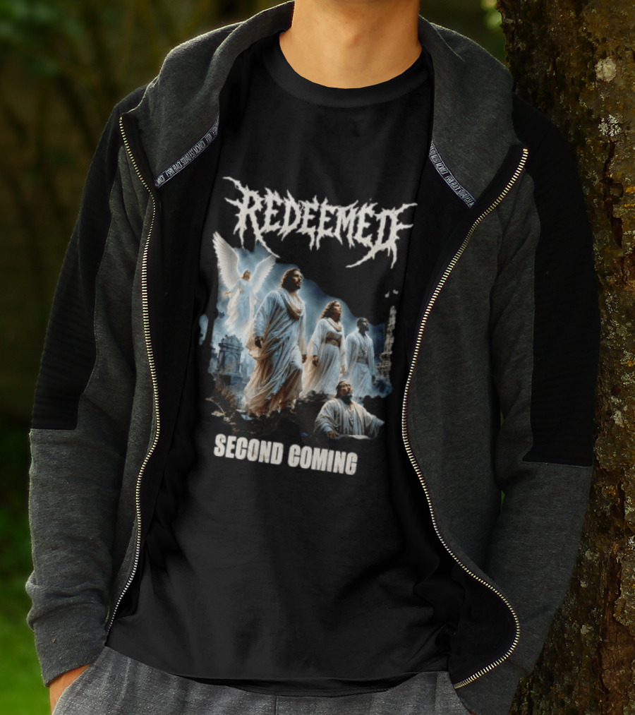 Redeemed Second Coming Christian Metal Angels And Saints T-Shirt