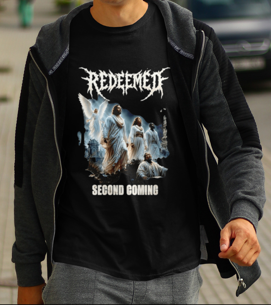 Redeemed Second Coming Christian Metal Angels And Saints T-Shirt