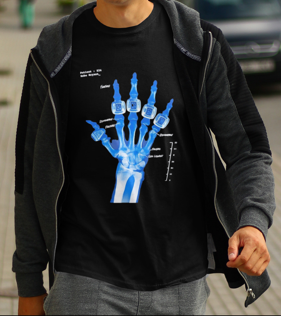 Kobe Bryant Patient No 24 X Ray Rings Lakers T-Shirt