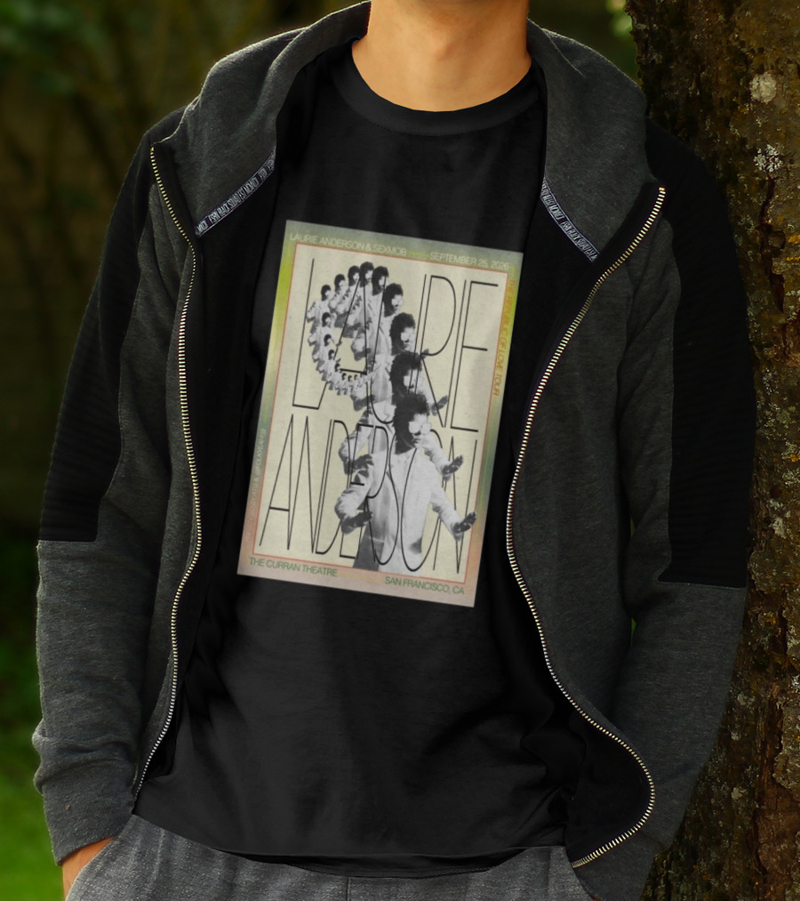 Laurie Anderson Curran Theatre September 25 2026 San Francisco Vaporwave Block Of Love Tour Sexmob T-Shirt