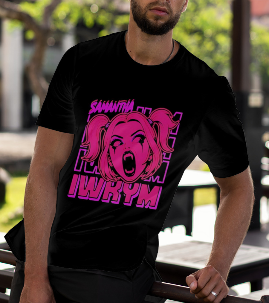 Samantha IWRYM Vampire Girl Goth Horror Pink T-Shirt