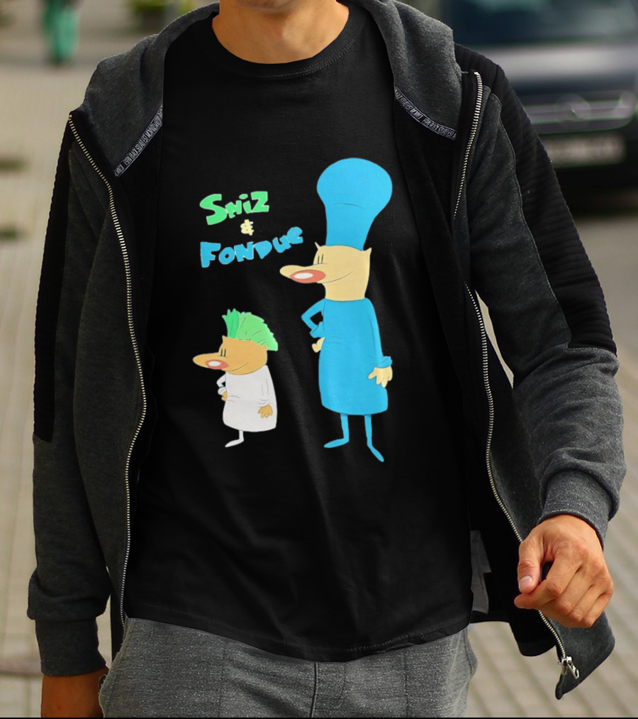 Sniz And Fondue Characters From Nickelodeon 90s Cartoon Series T-Shirt