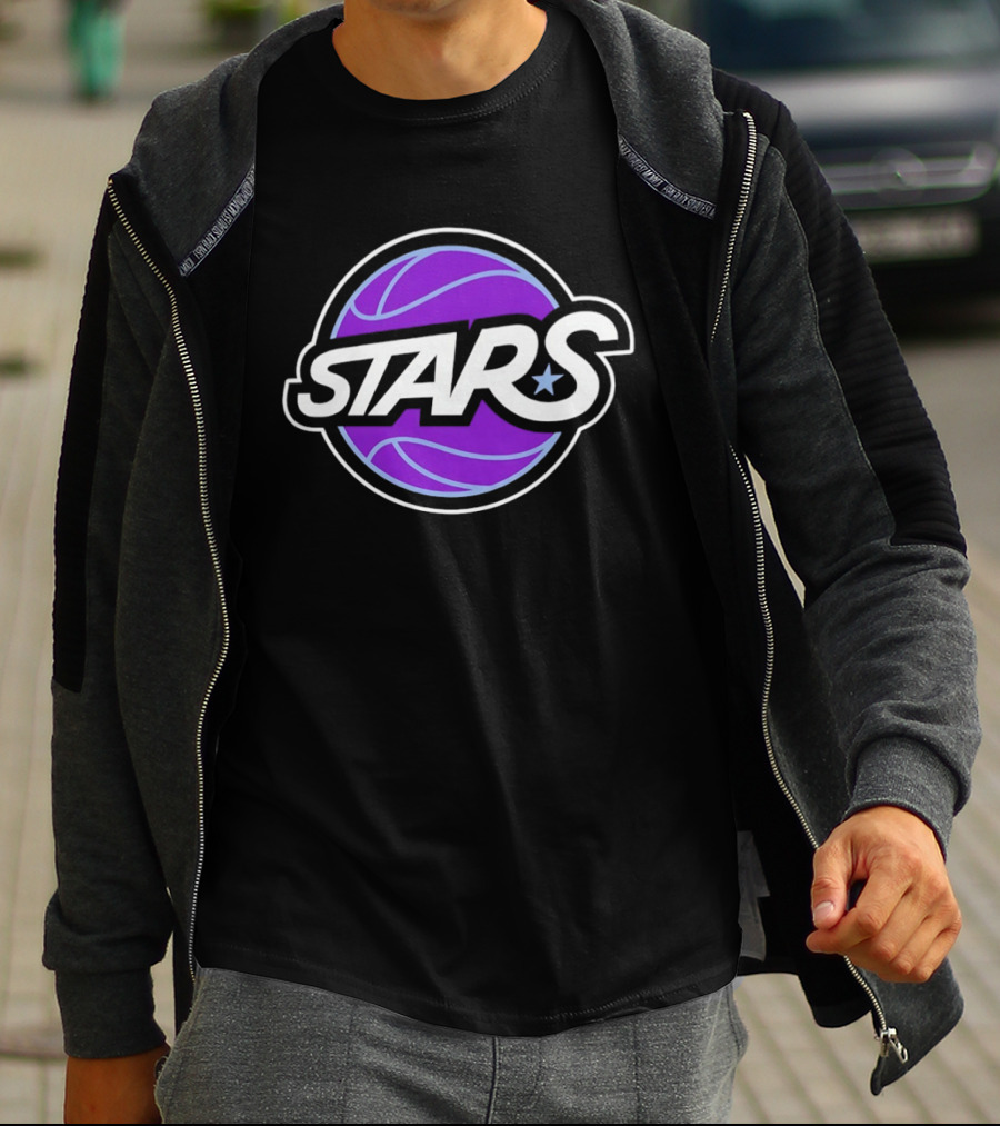 Stars Basketball Purple Ball T-Shirt