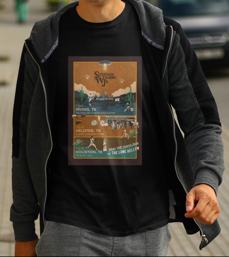 Stephen Wilson Jr. Returns To Texas 2026 Tour Dates At Floore's Country Store Helotes TX With The Lone Bellow T-Shirt