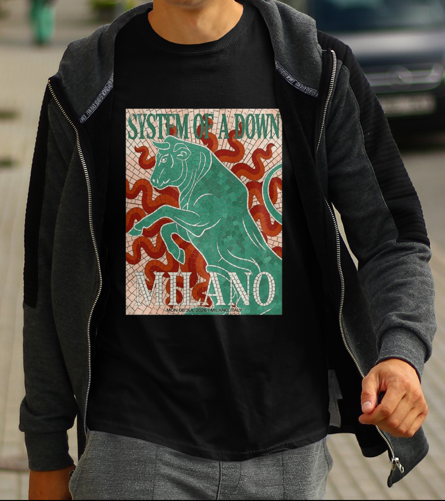 System Of A Down Milano Italy 6 July 2026 Exclusive Pop Up Shop T-Shirt