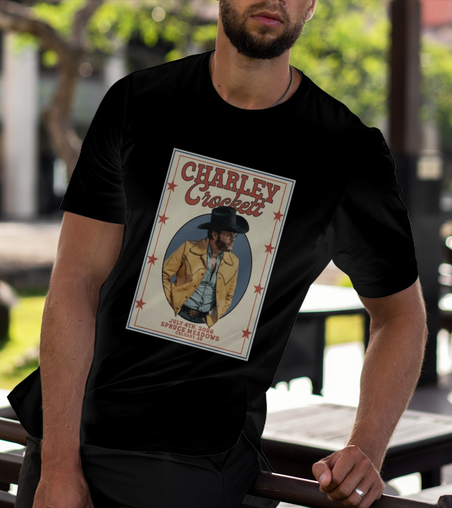 Charley Crockett In Calgary AB On Jul 4 2026 Tour T-Shirt