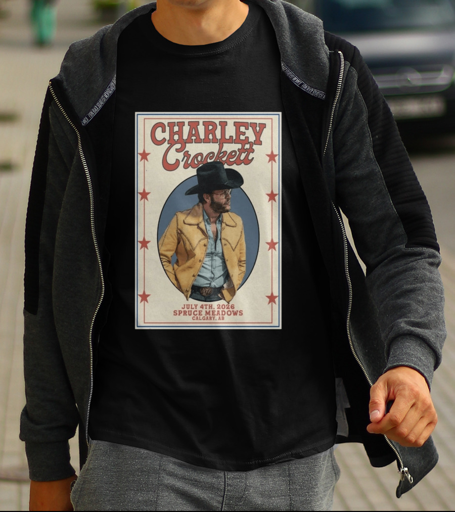 Charley Crockett In Calgary AB On Jul 4 2026 Tour T-Shirt