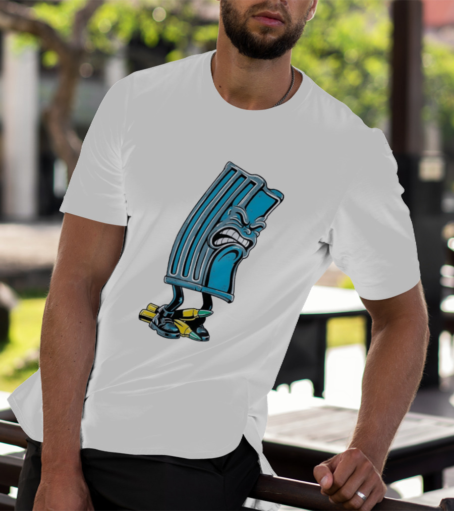 Angry Rifle Magazine With Walking Bullets T-Shirt