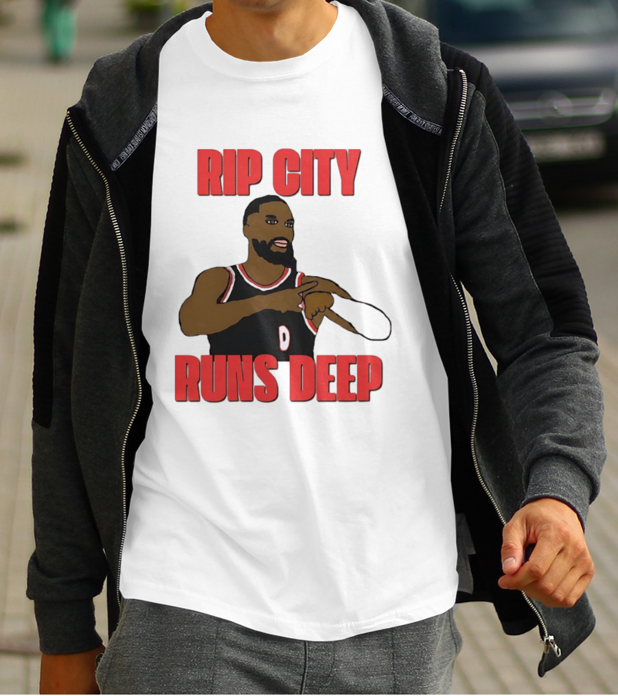 Rip City Runs Deep Damian Lillard Portland Trail Blazers T-Shirt