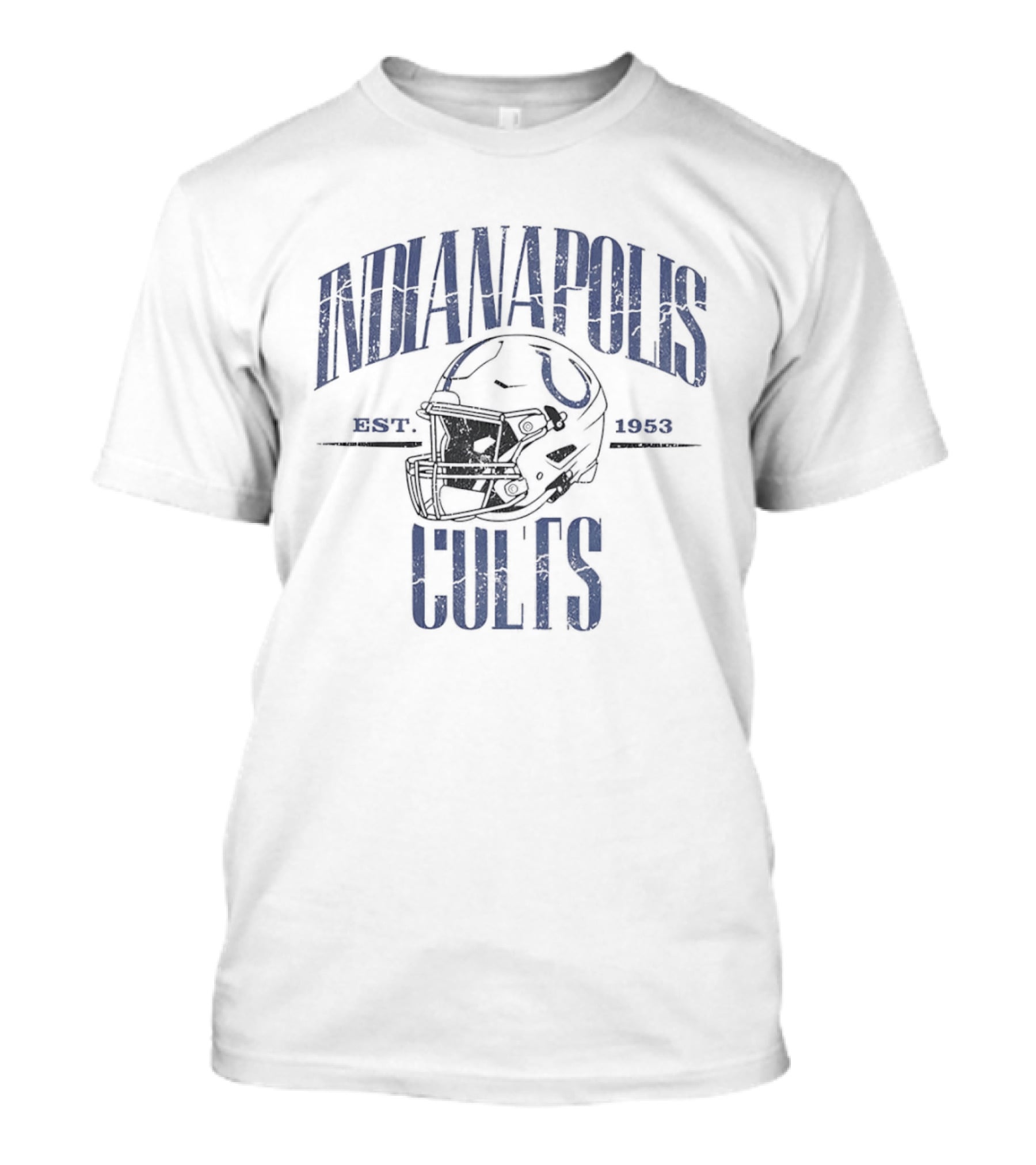 Indianapolis Colts Est 1953 Distressed Football Helmet T-Shirt