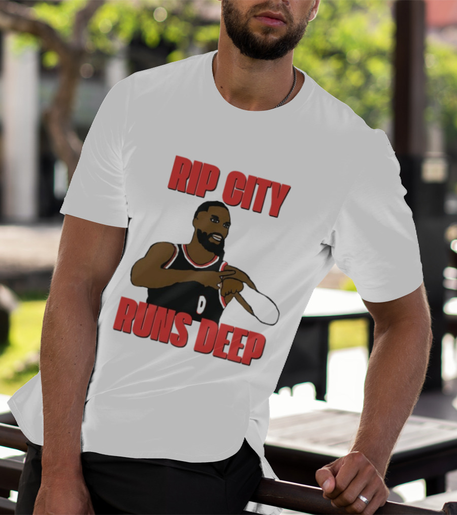 RIP City Runs Deep Basketball Tribute Player 0 T-Shirt