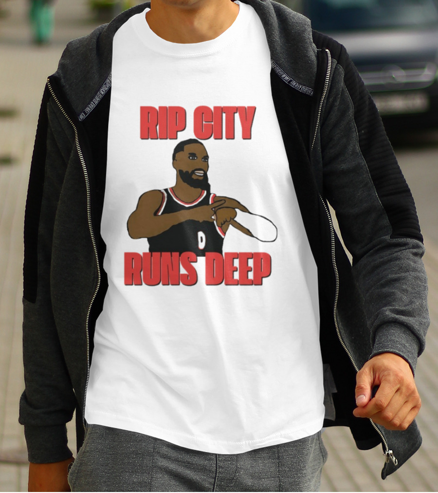 RIP City Runs Deep Basketball Tribute Player 0 T-Shirt