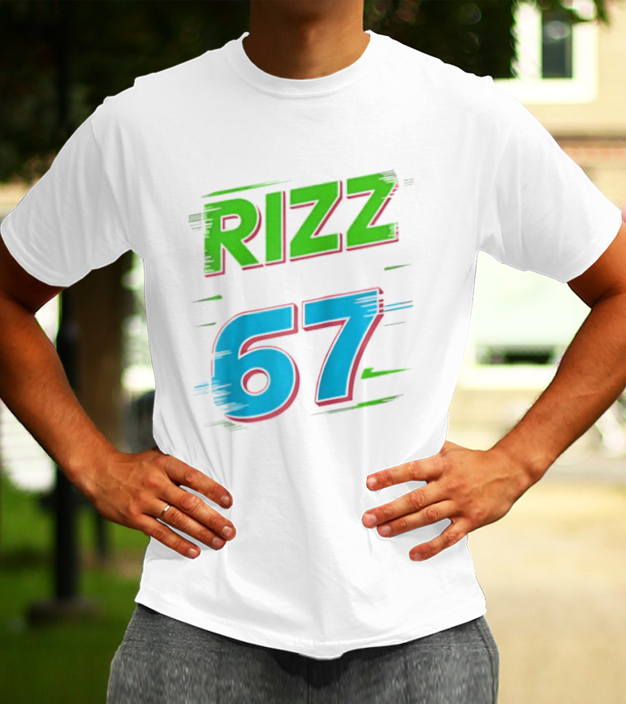 Rizz 67 Colorful Brushstroke T-Shirt