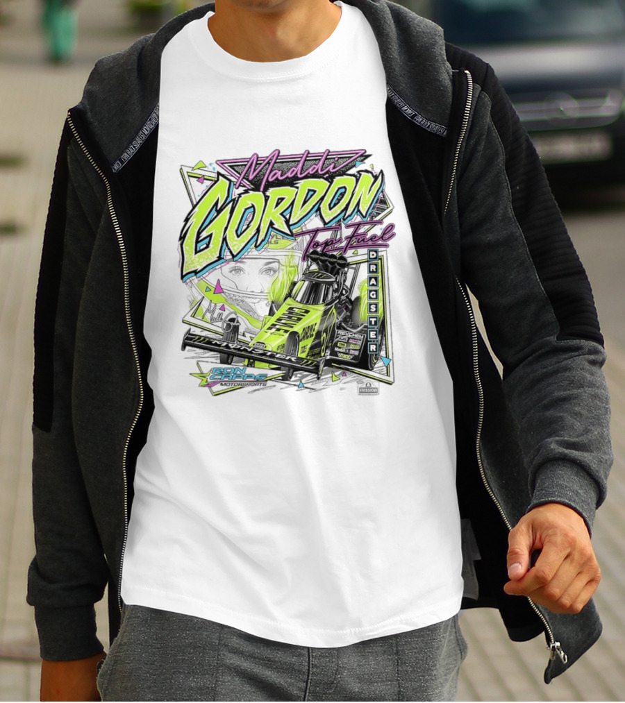 Maddi Gordon Top Fuel Dragster Ron Capps Motorsports Neon T-Shirt