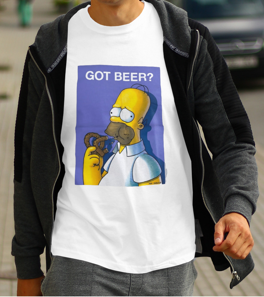 Got Beer Homer Eating Pretzel T-Shirt