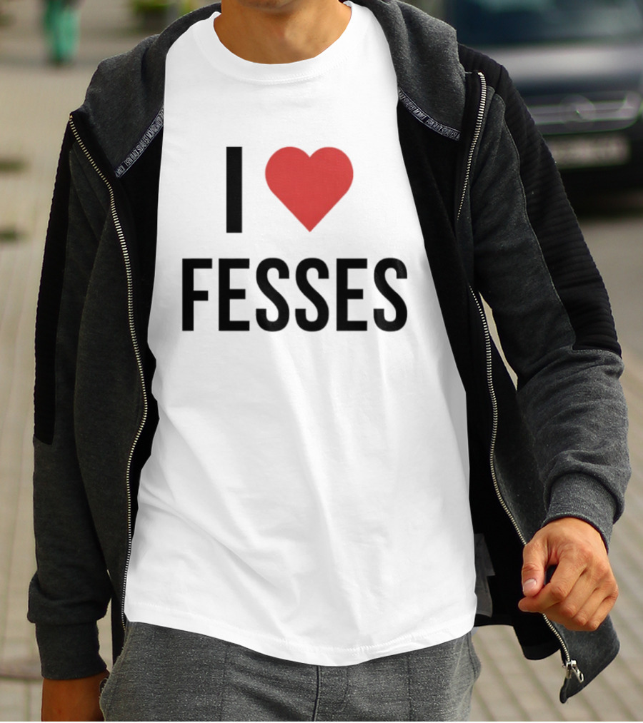 I Heart Fesses Bold Red Heart T-Shirt