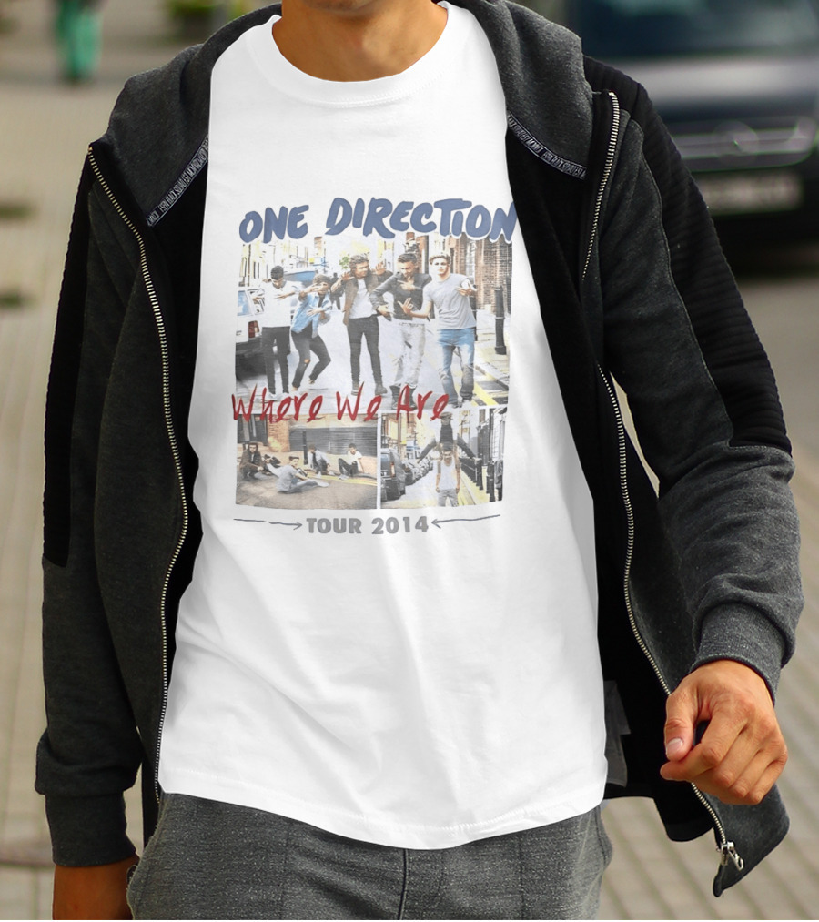 One Direction Where We Are Tour 2014 Collage Streets Photos T-Shirt