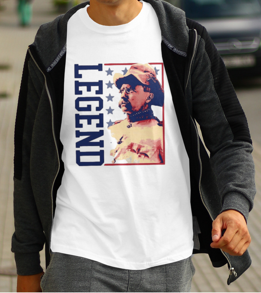 Legend Teddy Roosevelt Stars Iconic Figure T-Shirt