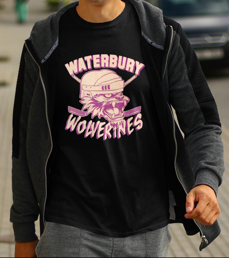 Waterbury Wolverines Happy Gilmore Hockey Helmet Wolverine T-Shirt