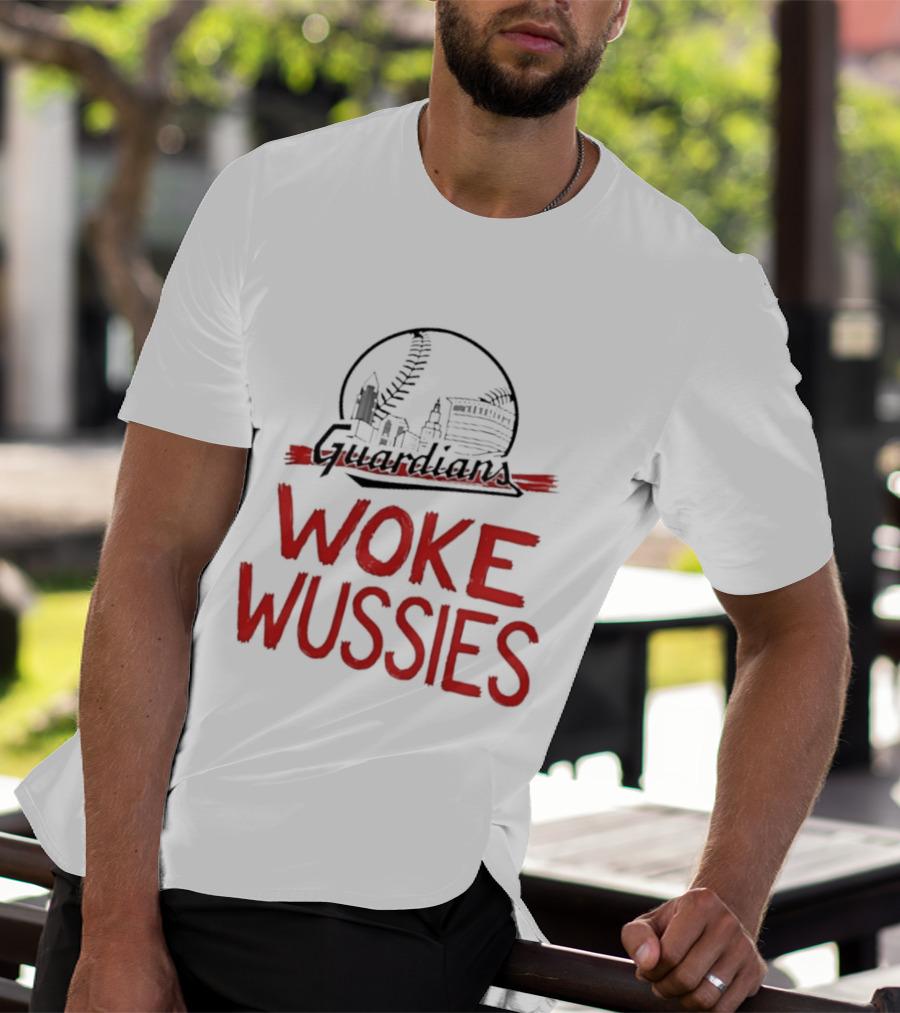 Cleveland Guardians Woke Wussies Baseball City Skyline T-Shirt
