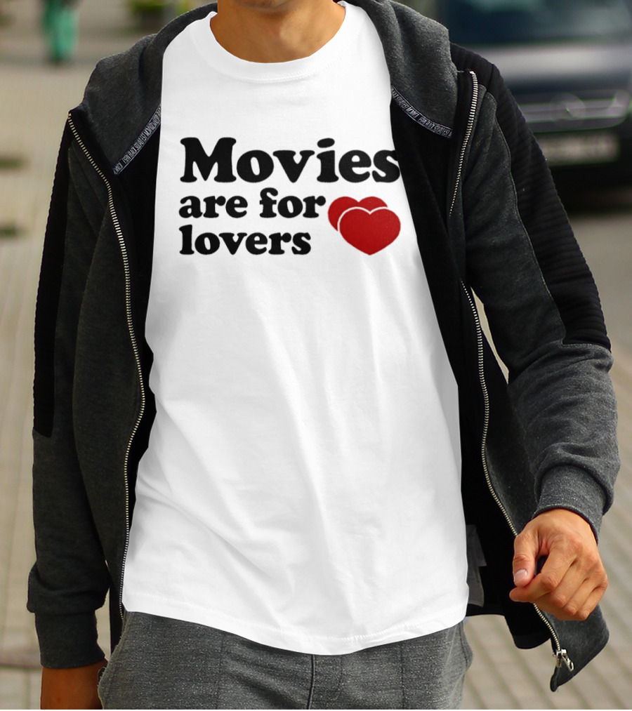 Movies Are For Lovers Red Hearts T-Shirt