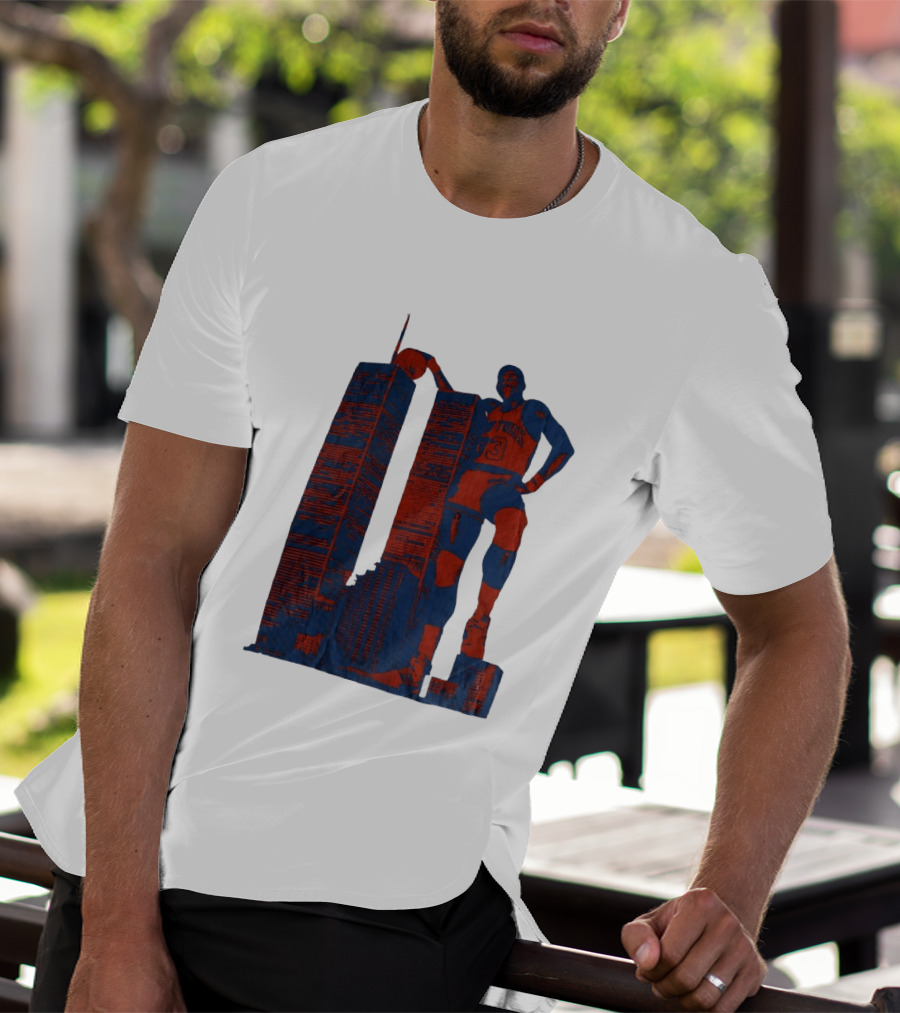 Patrick Ewing New York Knicks Twin Towers Basketball T-Shirt