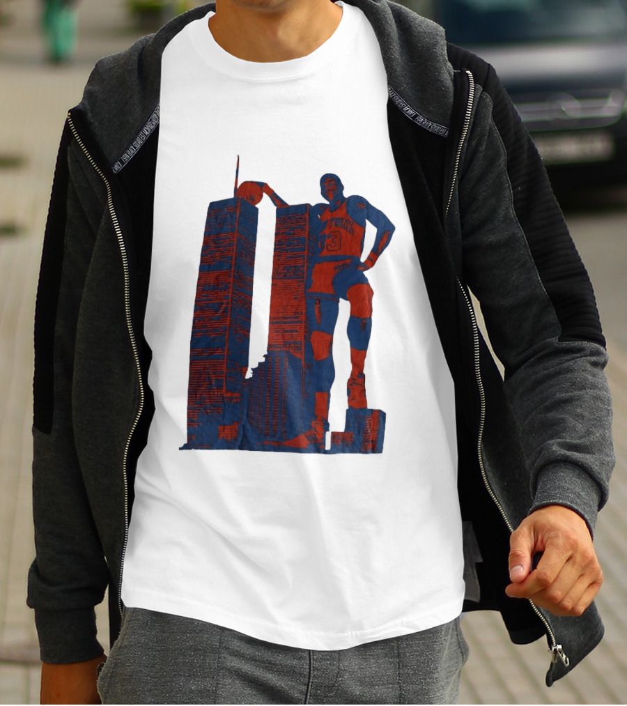 Patrick Ewing New York Knicks Twin Towers Basketball T-Shirt