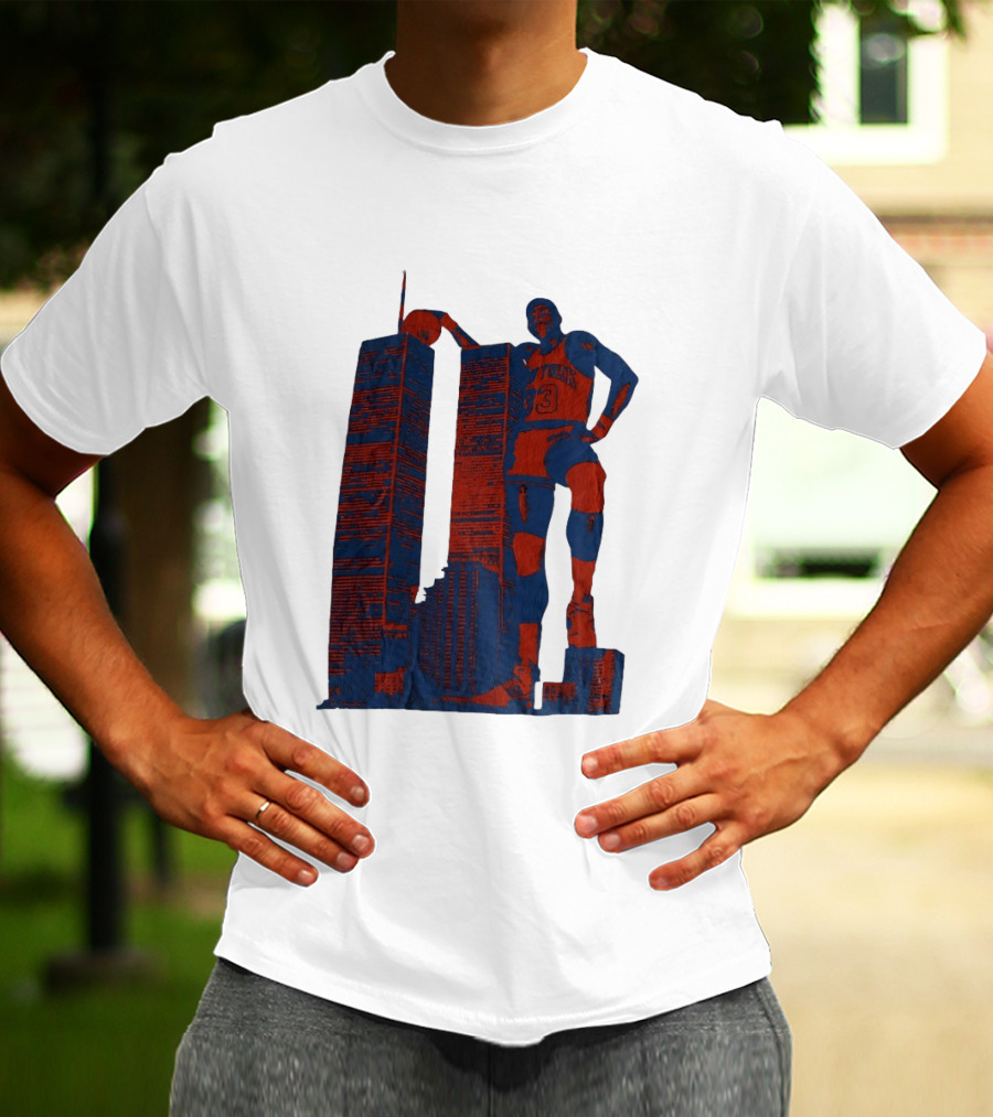 Patrick Ewing New York Knicks Twin Towers Basketball T-Shirt