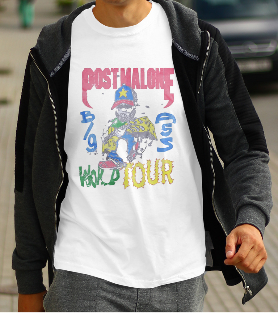 Post Malone Big Ass World Tour Cartoon T-Shirt