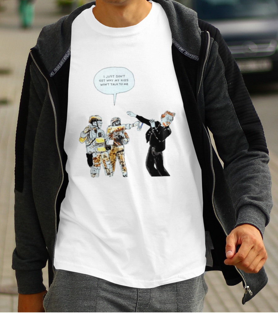 Priest With Soldiers And Kids Speech Bubble T-Shirt