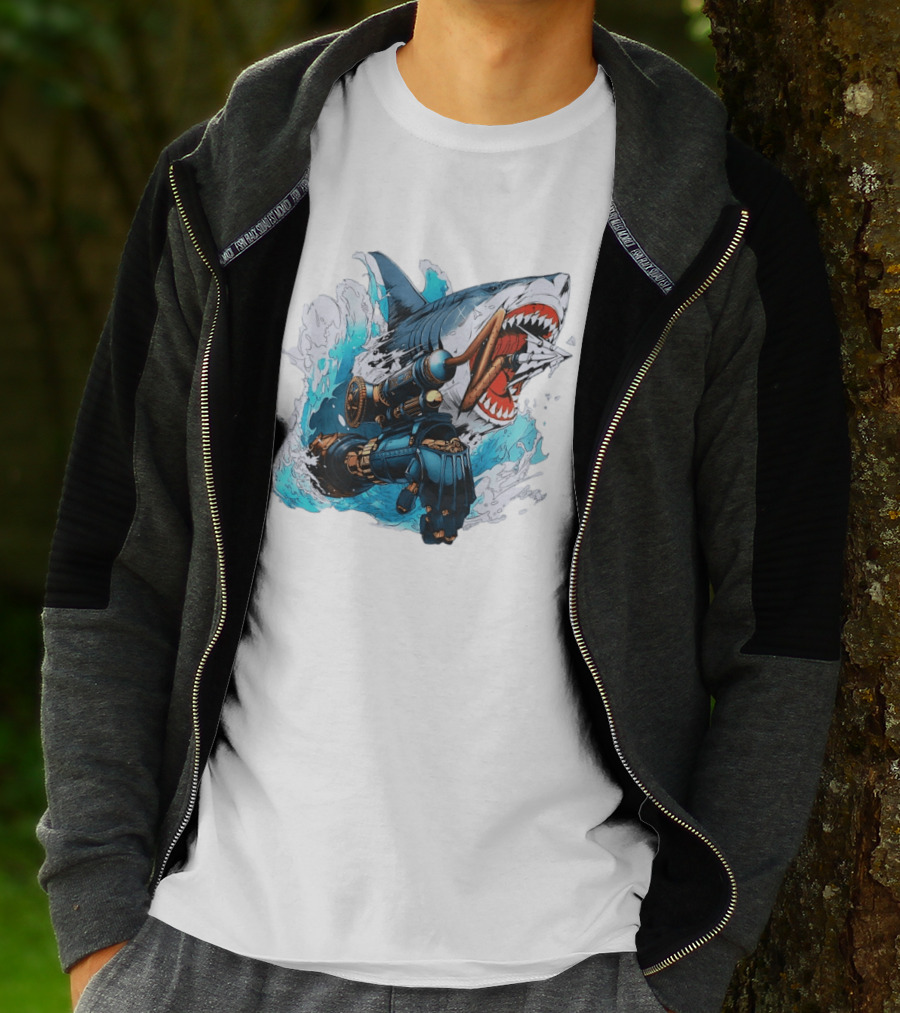 Steampunk Shark Lies Of P Puppet String Adventure Magic T-Shirt