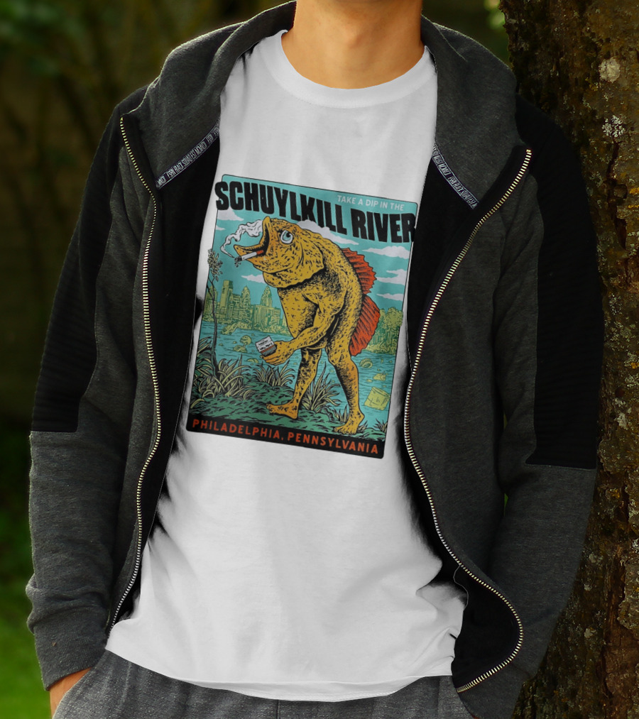 Take A Dip In The Schuylkill River Fish Philadelphia Pennsylvania T-Shirt