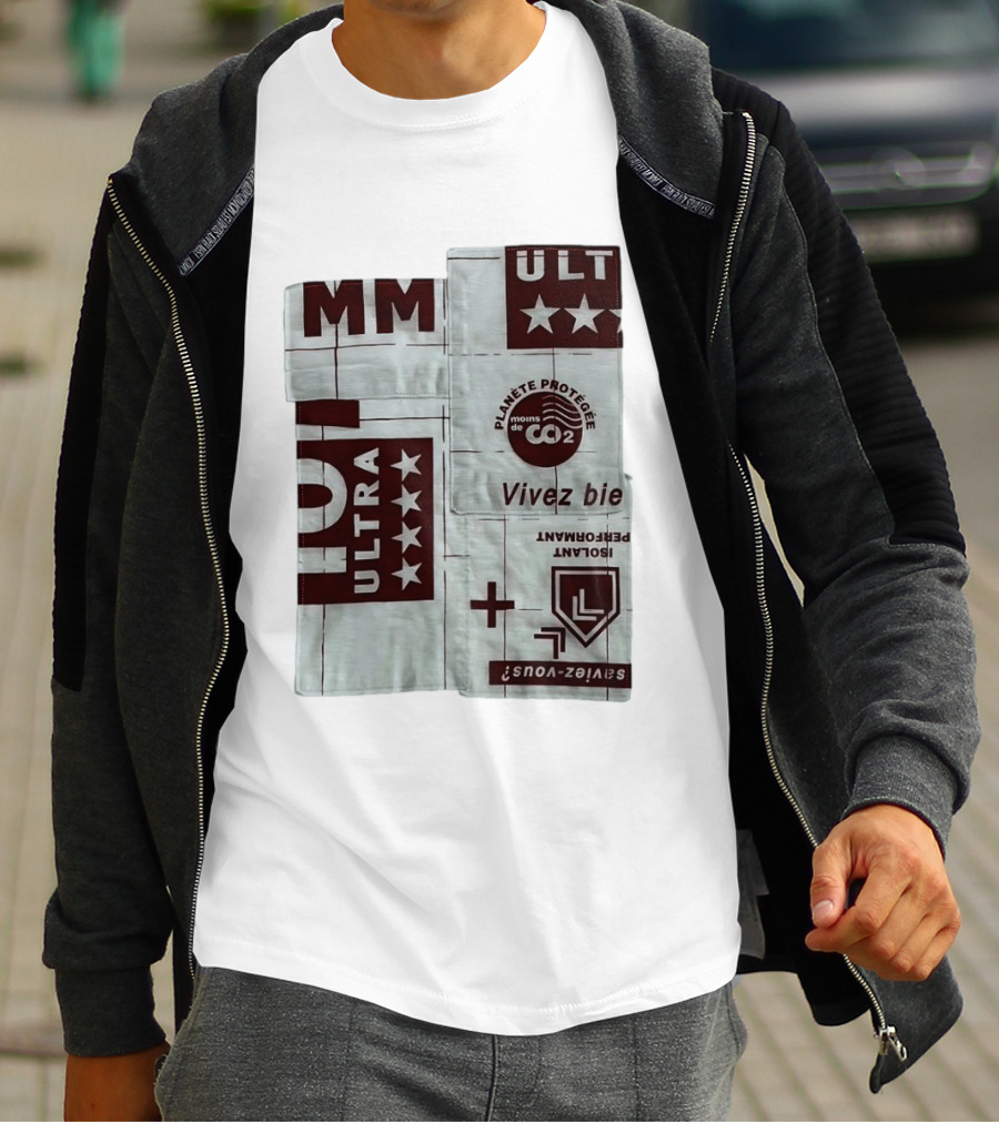 MM ULTRA Planete Protegee Moins De CO2 Vivez Bien Eco Friendly T-Shirt