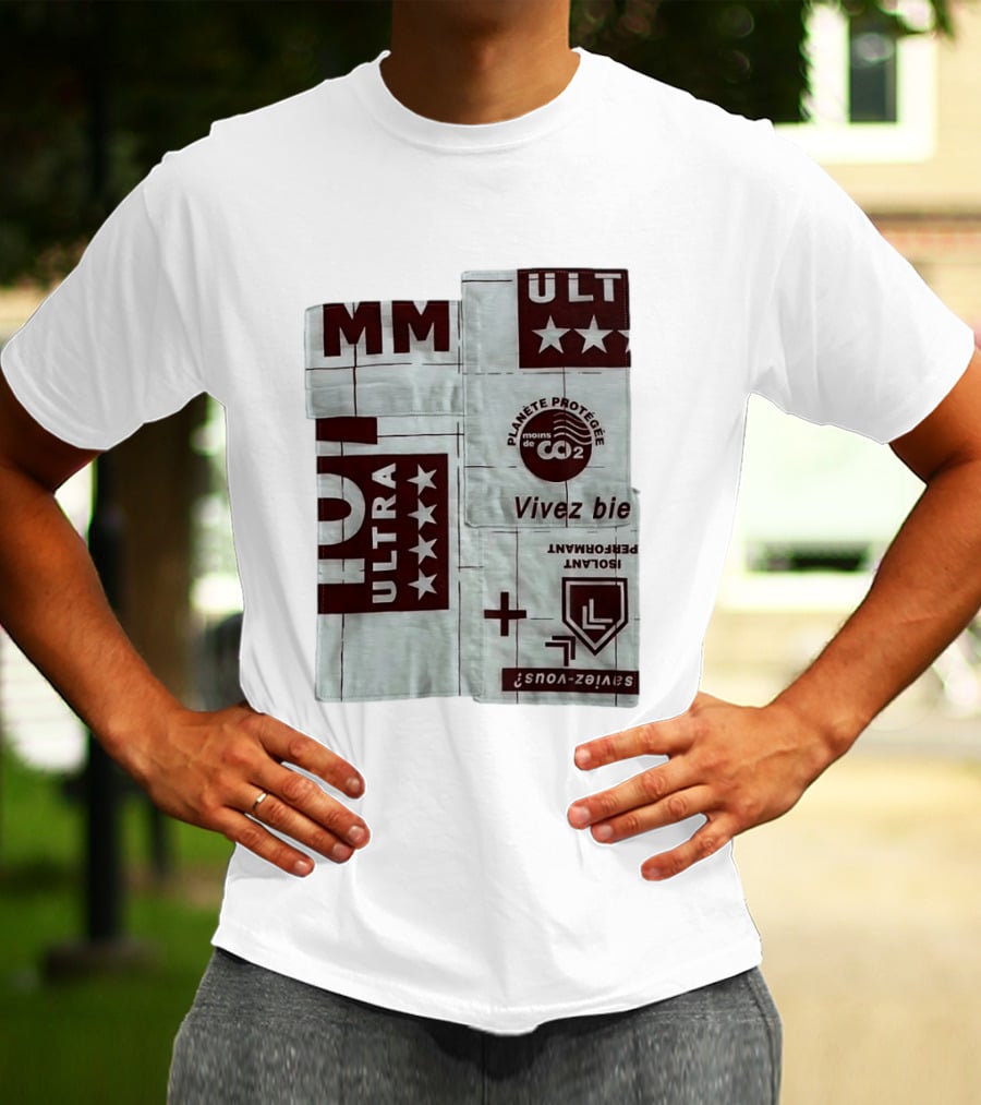 MM ULTRA Planete Protegee Moins De CO2 Vivez Bien Eco Friendly T-Shirt