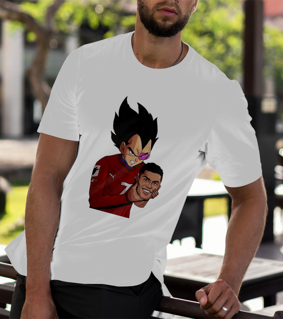 Vegeta Holding Ronaldo Head Puma Jersey Collaboration T-Shirt