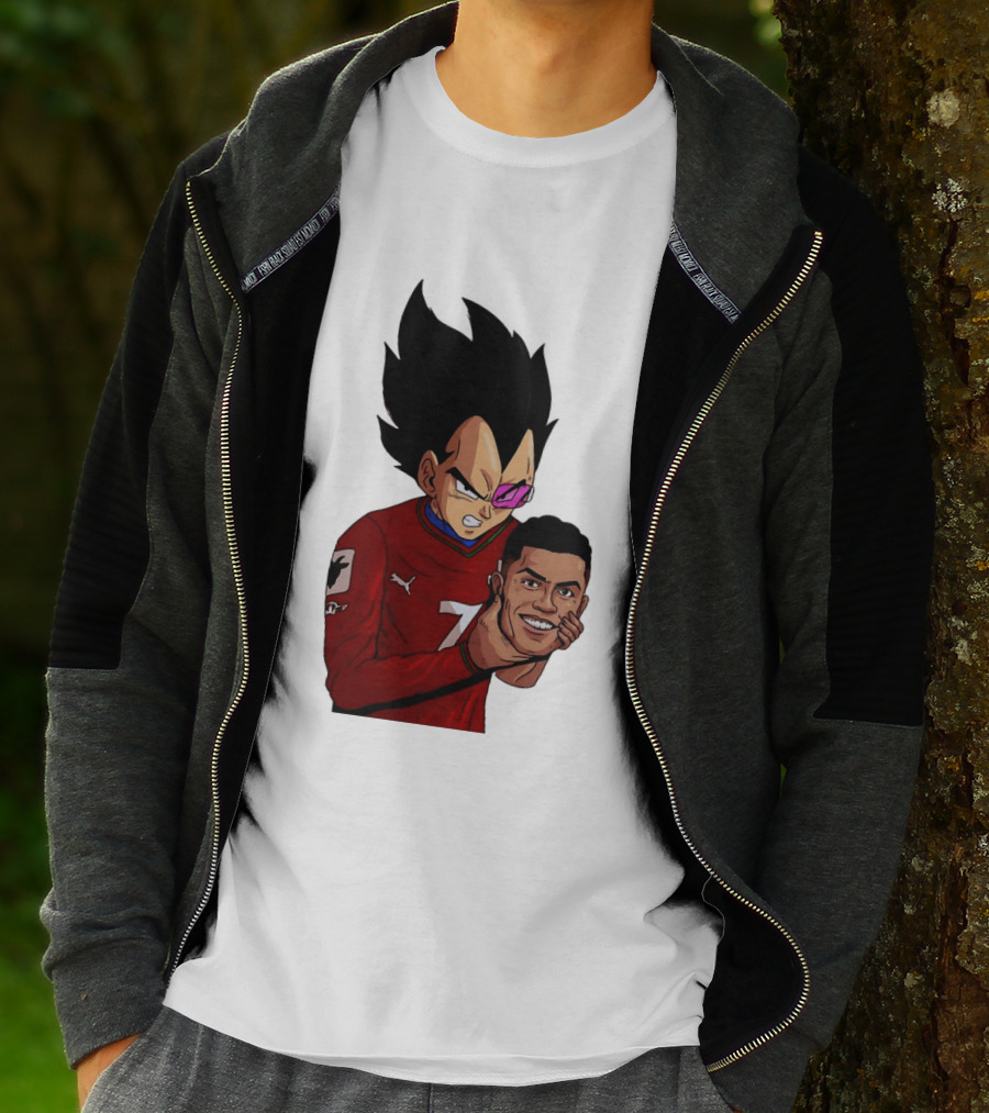 Vegeta Holding Ronaldo Head Puma Jersey Collaboration T-Shirt