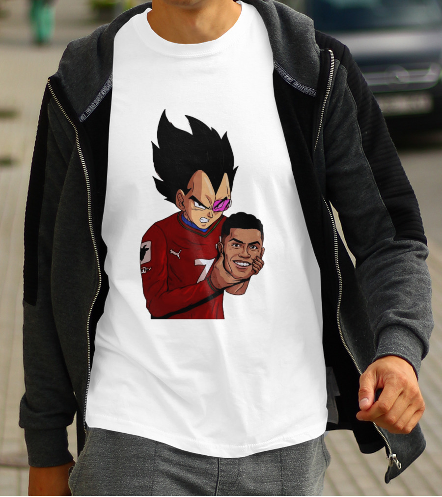 Vegeta Holding Ronaldo Head Puma Jersey Collaboration T-Shirt