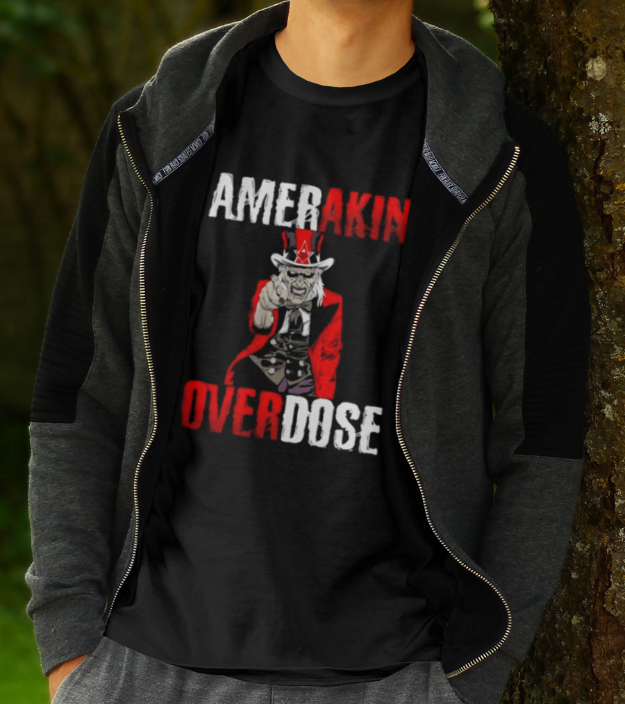 Amerakin Overdose Uncle Sam Horror Industrial Metal T-Shirt