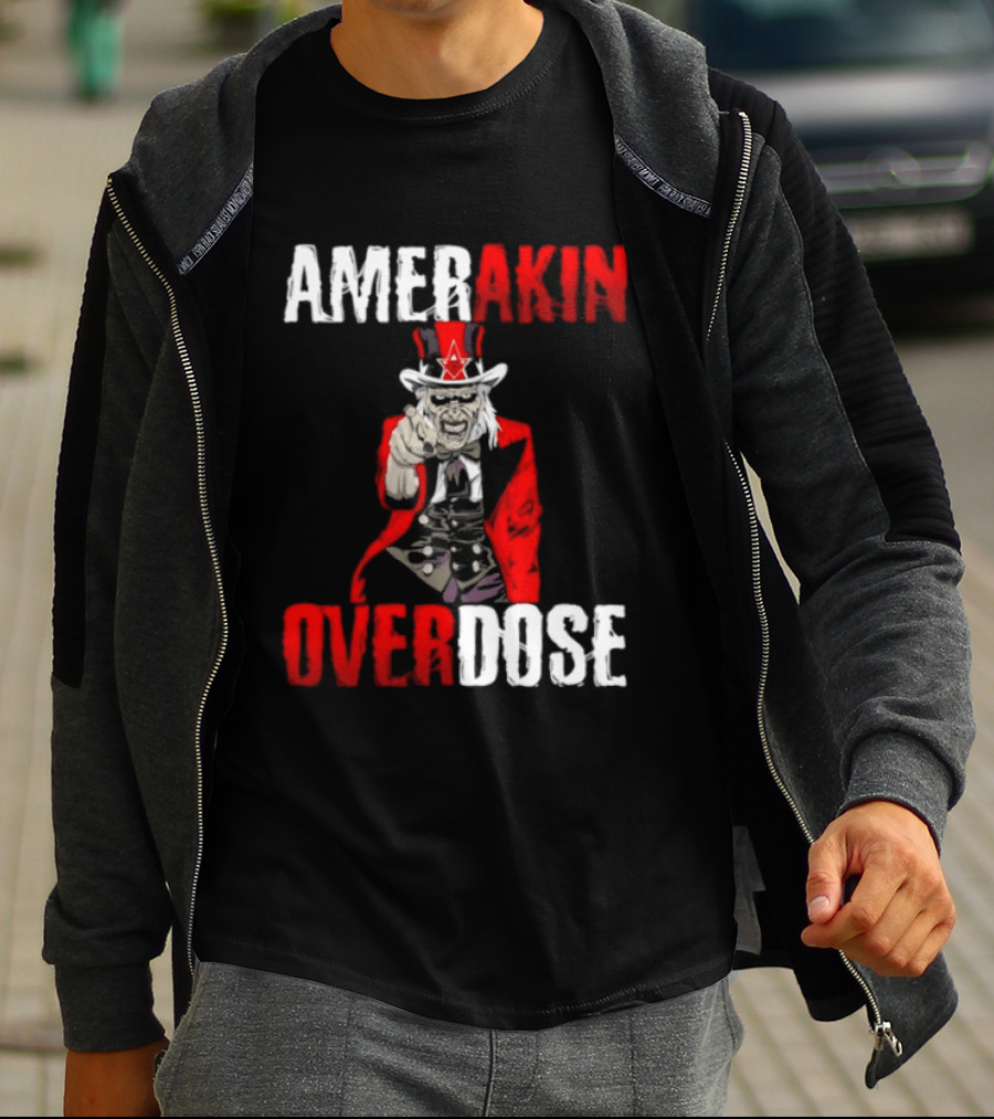 Amerakin Overdose Uncle Sam Horror Industrial Metal T-Shirt
